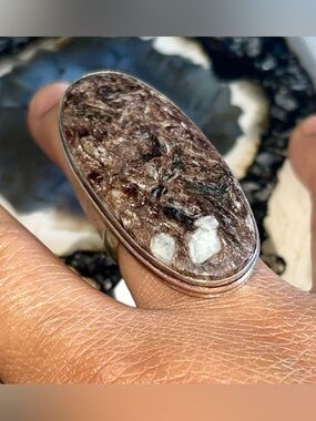 Dark Charoite Ring Size 7